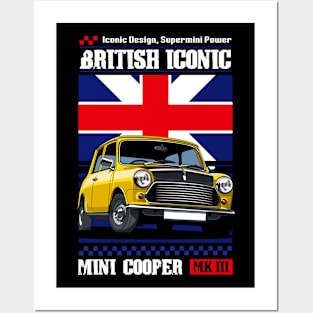 Iconic Cooper British Car Posters and Art